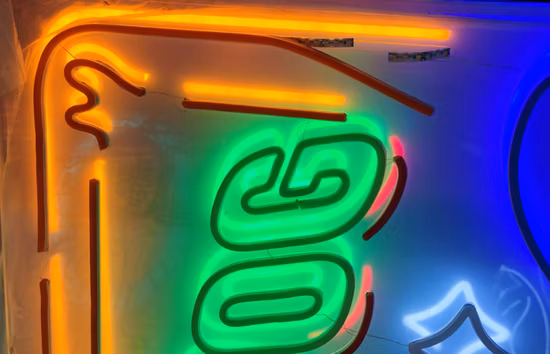 LED Luminous Silicone Neon Face Light Faux Neon Birthday Decoration Neon