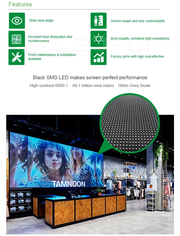 P2.5 Indoor RGB SMD LED Screen HD LED Sign
