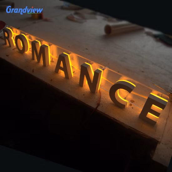 Custom 3D LED Stainless Steel Backlit Halo Lit Alphabet Sign