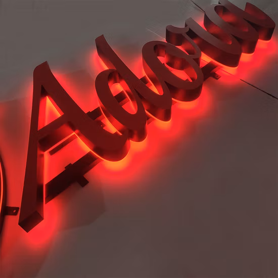 Factory Supply Backlit Big Size Halo-Lit LED Electronic Storefront Signs