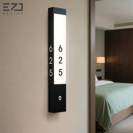 Electronic Hotel Room Number Plates Display Illuminated Backlit Sign