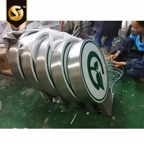 Wholesale Outdoor Advertising 304 Ss Frame Light Box Blade Sign