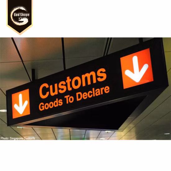 Acrylic Square LED Light Box Illuminated Outdoor Sign Wall Mounted