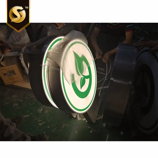 Wholesale Outdoor Advertising 304 Ss Frame Light Box Blade Sign