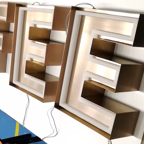 Customized Neon Effect Signs LED Faux Neon with Metal Frame Full Lighting Props Display