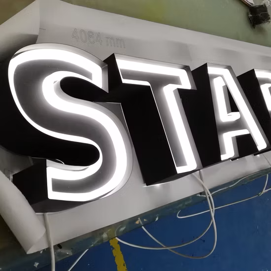 Customized Neon Effect Signs LED Faux Neon with Metal Frame Full Lighting Props Display
