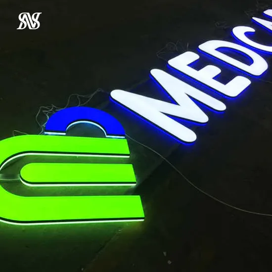 Frontlit Sign Front LED Channel Backlit Letters Halo Lit Sign