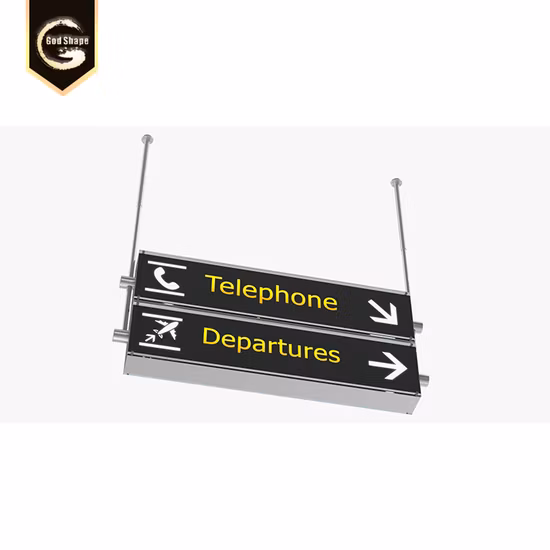 Airport Information Signage Acrylic LED Sign with Aluminum Frame