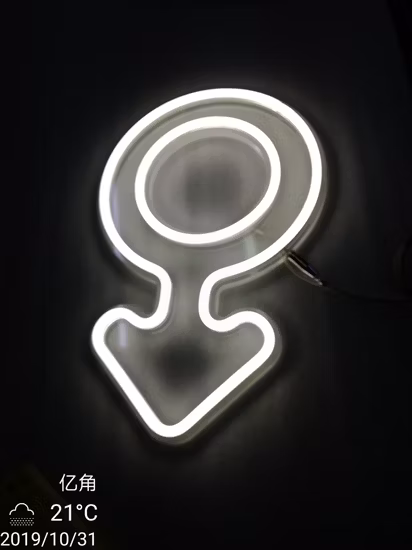 LED Luminous Silicone Neon Face Light Faux Neon Birthday Decoration Neon